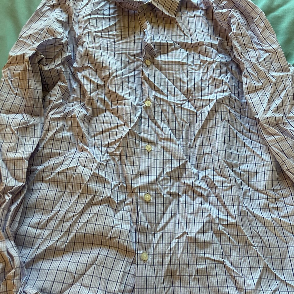 Hugo Boss purple and White Casual Button Down Shirt 16.5 36/37